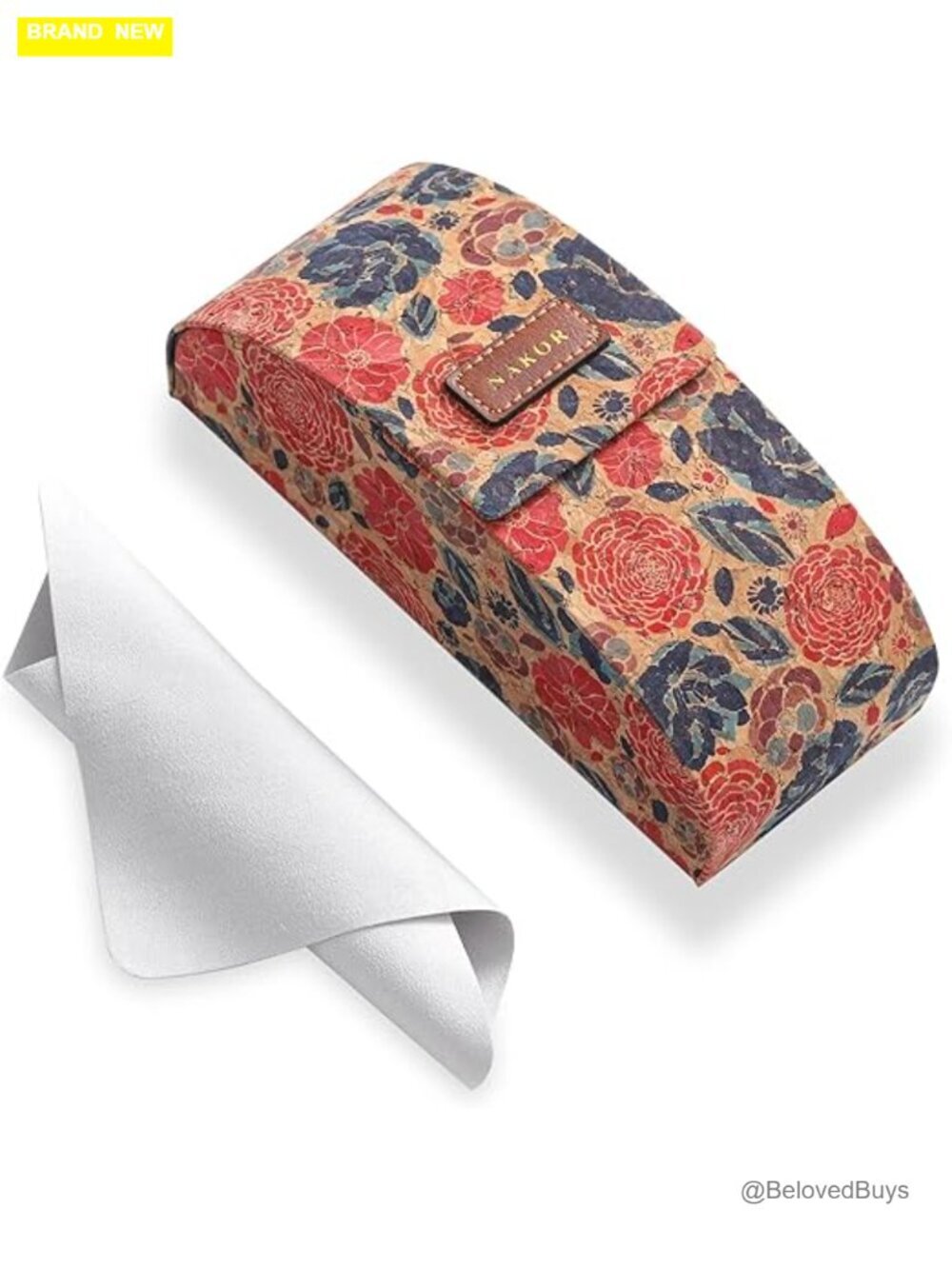 Hard Shell Eyeglasses Case, Retro Print Large Sunglasses Case, Magnetic Flip